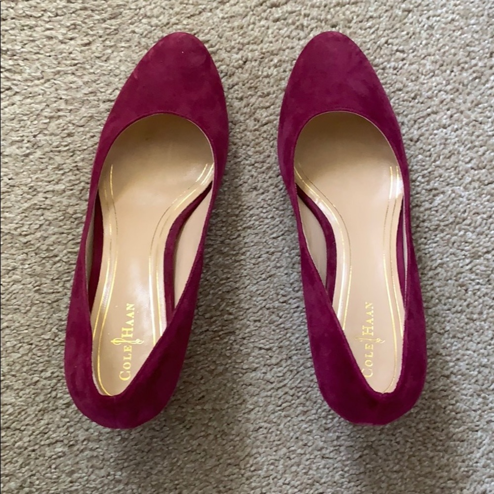 Cole Haan, magenta small pump, round toe